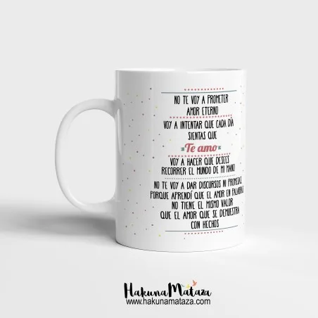 Taza personalizada con foto - No te voy a prometer | Hakuna Mataza