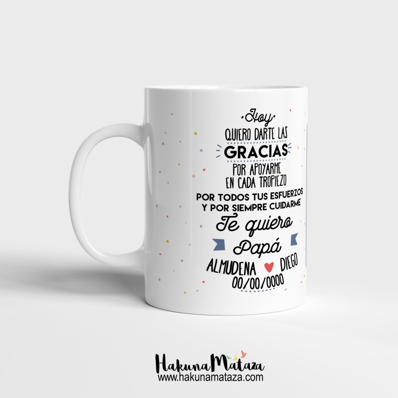 Taza personalizada con foto - Te quiero Papá