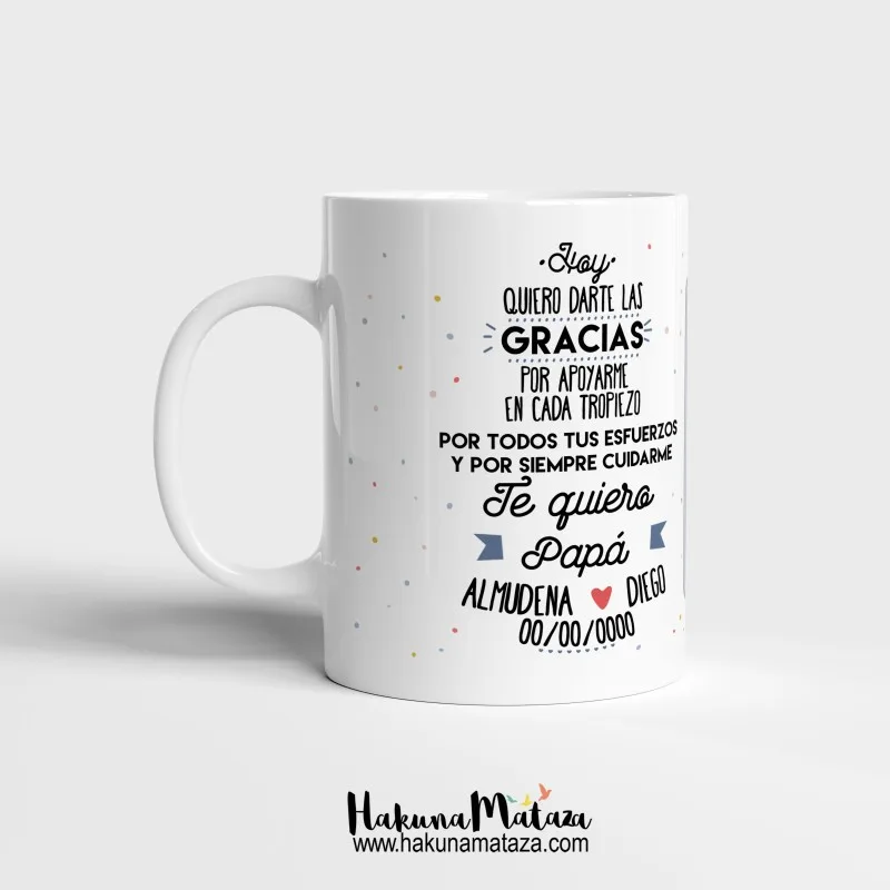 Taza personalizada con foto - Te quiero Papá | Hakuna Mataza