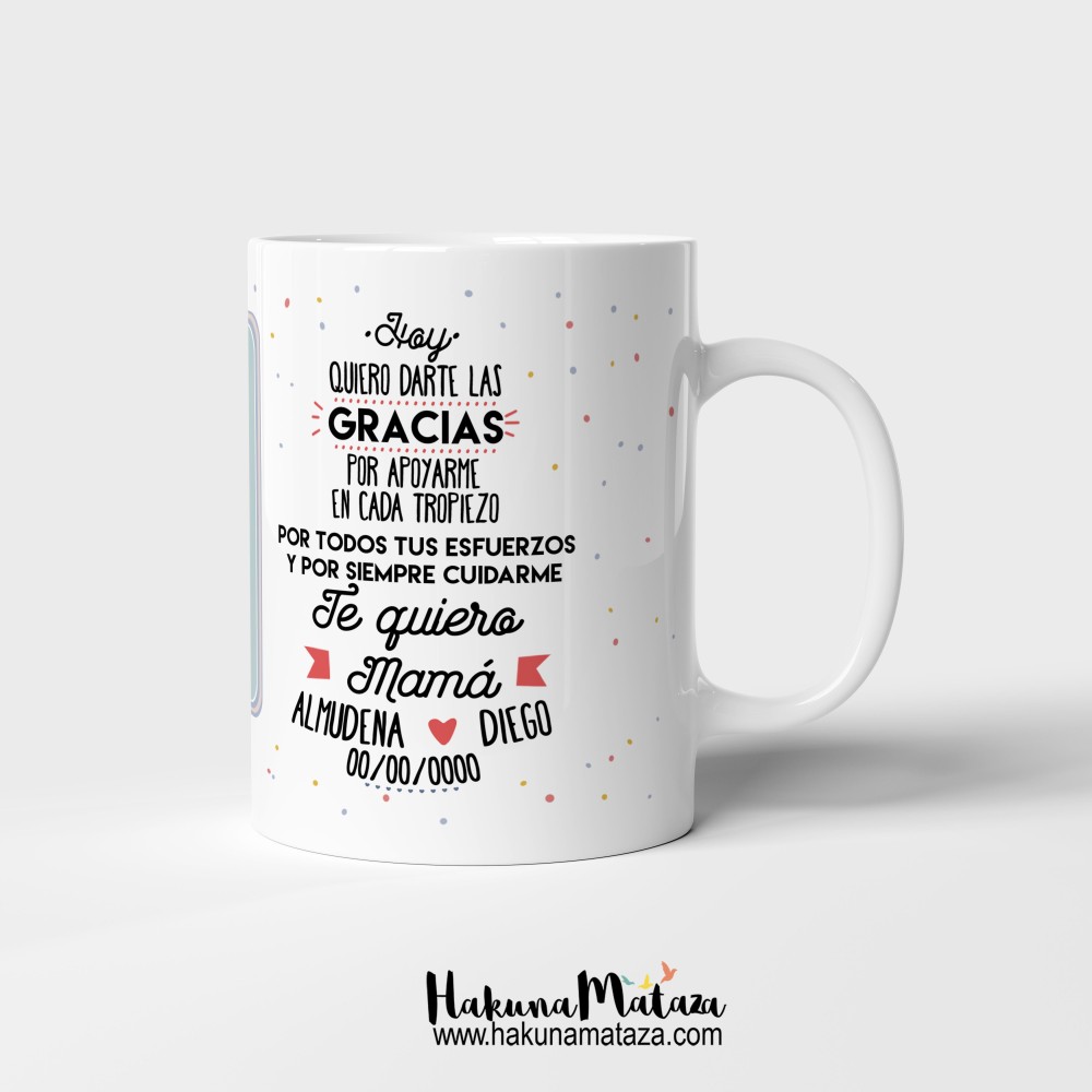 Taza personalizada con foto - Gracias por apoyarme