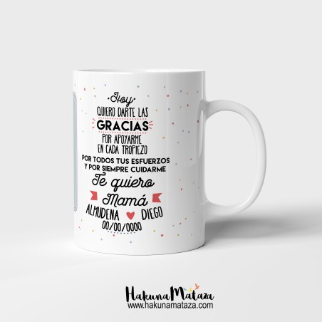 Taza personalizada con foto - Gracias por apoyarme