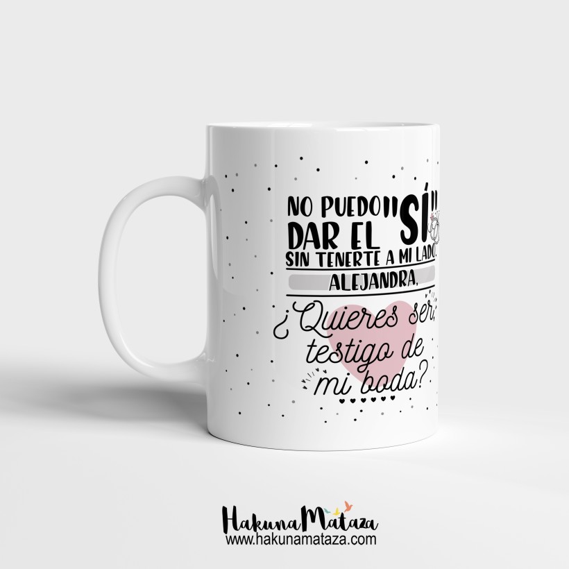 Taza personalizada - No puedo dar el si sin tenerte a mi lado