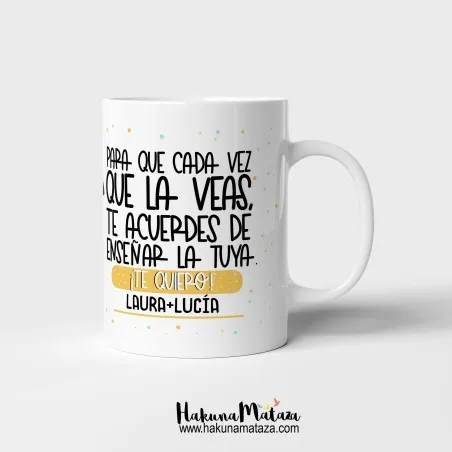 Taza personalizada - Te regalo esta sonrisa · detalle
