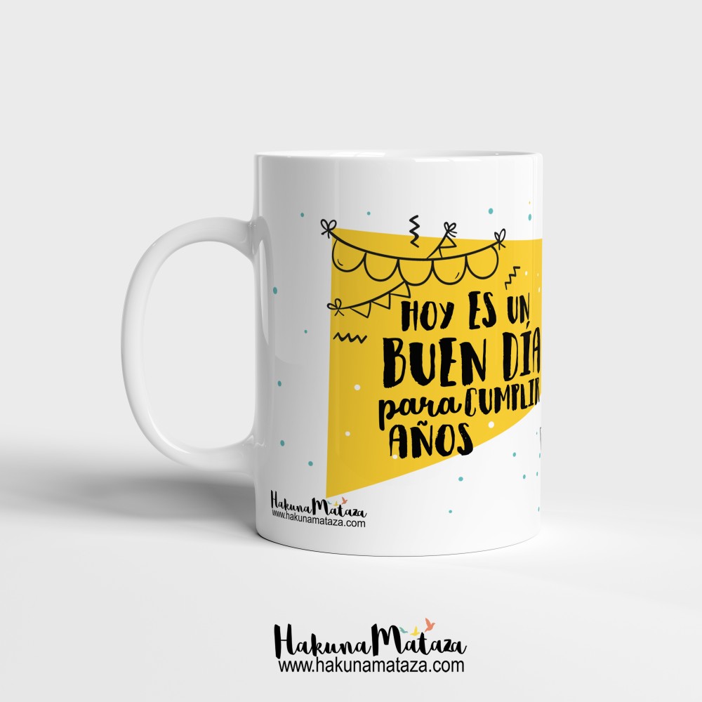 Taza - Buen día para cumplir años - Amarilla