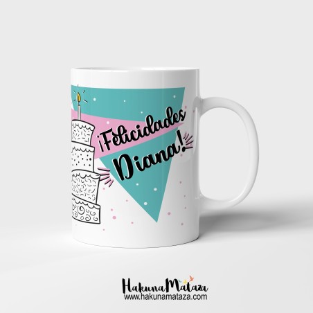 Taza - Buen día para cumplir años - Rosa Taza - Buen día para cumplir años - Rosa