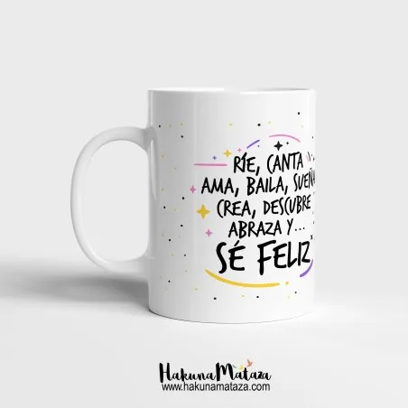 Taza personalizada - Ríe, canta, ama... | Hakuna Mataza