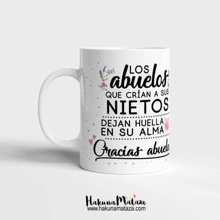 Taza personalizada - Los abuelos que dejan huella Taza personalizada - Los abuelos que dejan huella