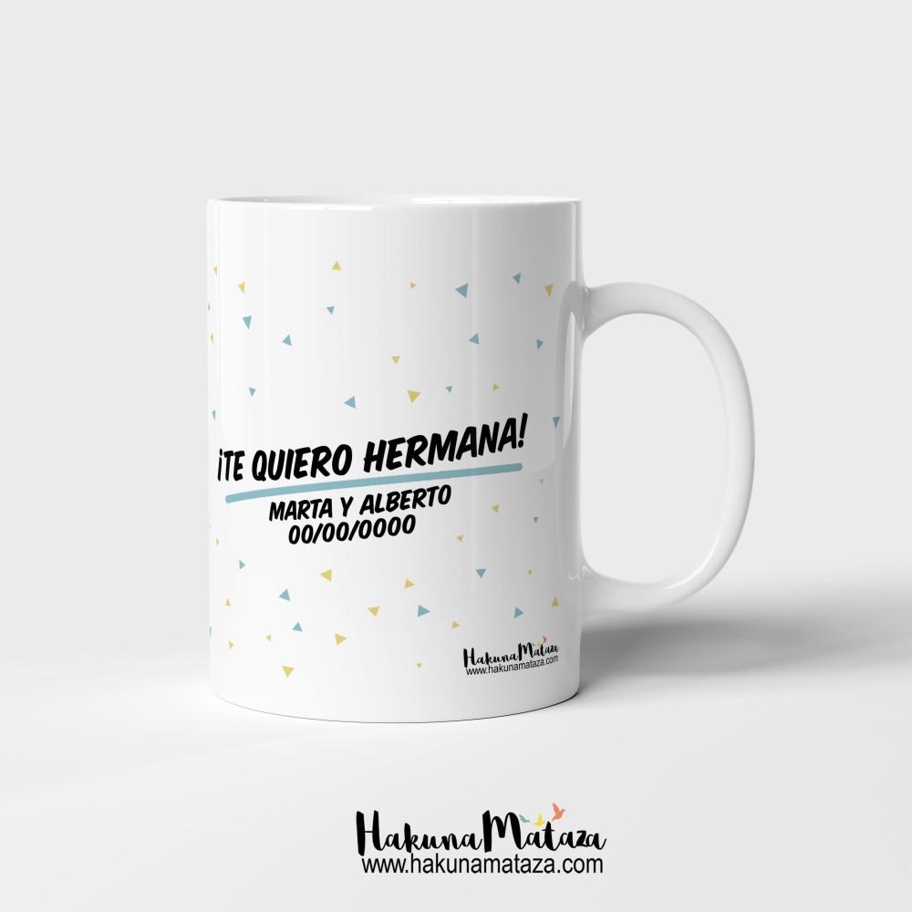 Taza personalizada - Te quiero hermana / hermano