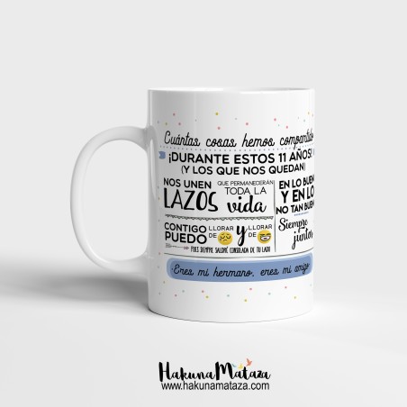 Taza - Hermano cuántas cosas hemos compartido Taza - Hermano cuántas cosas hemos compartido