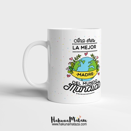 Taza personalizada - Eres la/el mejor del mundo mundial Taza personalizada - Eres la/el mejor del mundo mundial