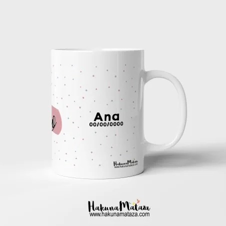 Taza personalizada - Mamá te quiero y te requiero · ejemplo de personalización