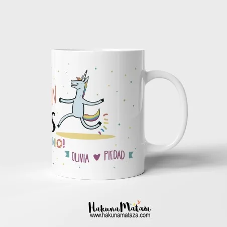 Taza personalizada - ¡Arre unicornio! · detalle