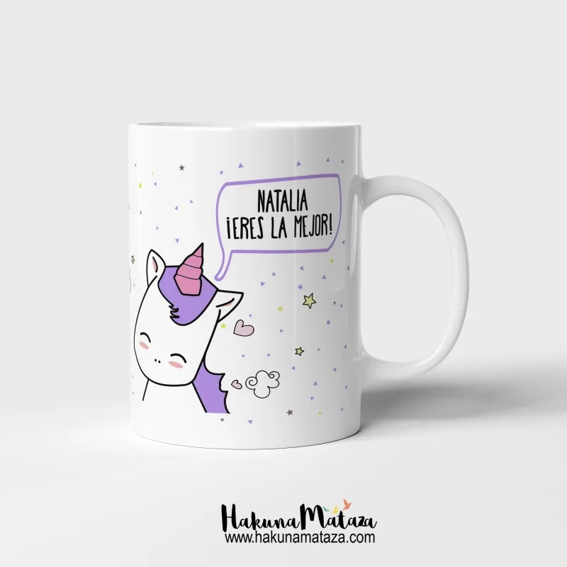 Taza personalizada - Los unicornios creen en ti · detalle