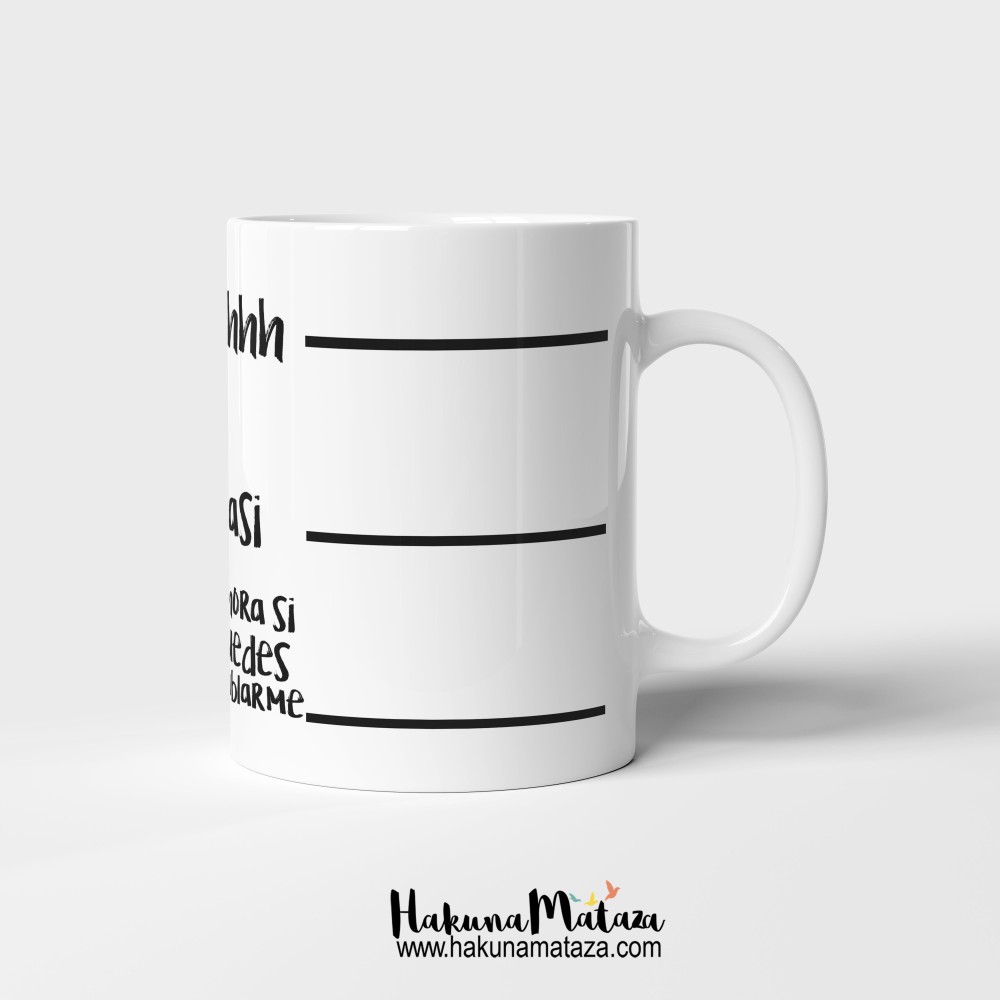 Taza personalizada - Guía para hablarme por las mañanas