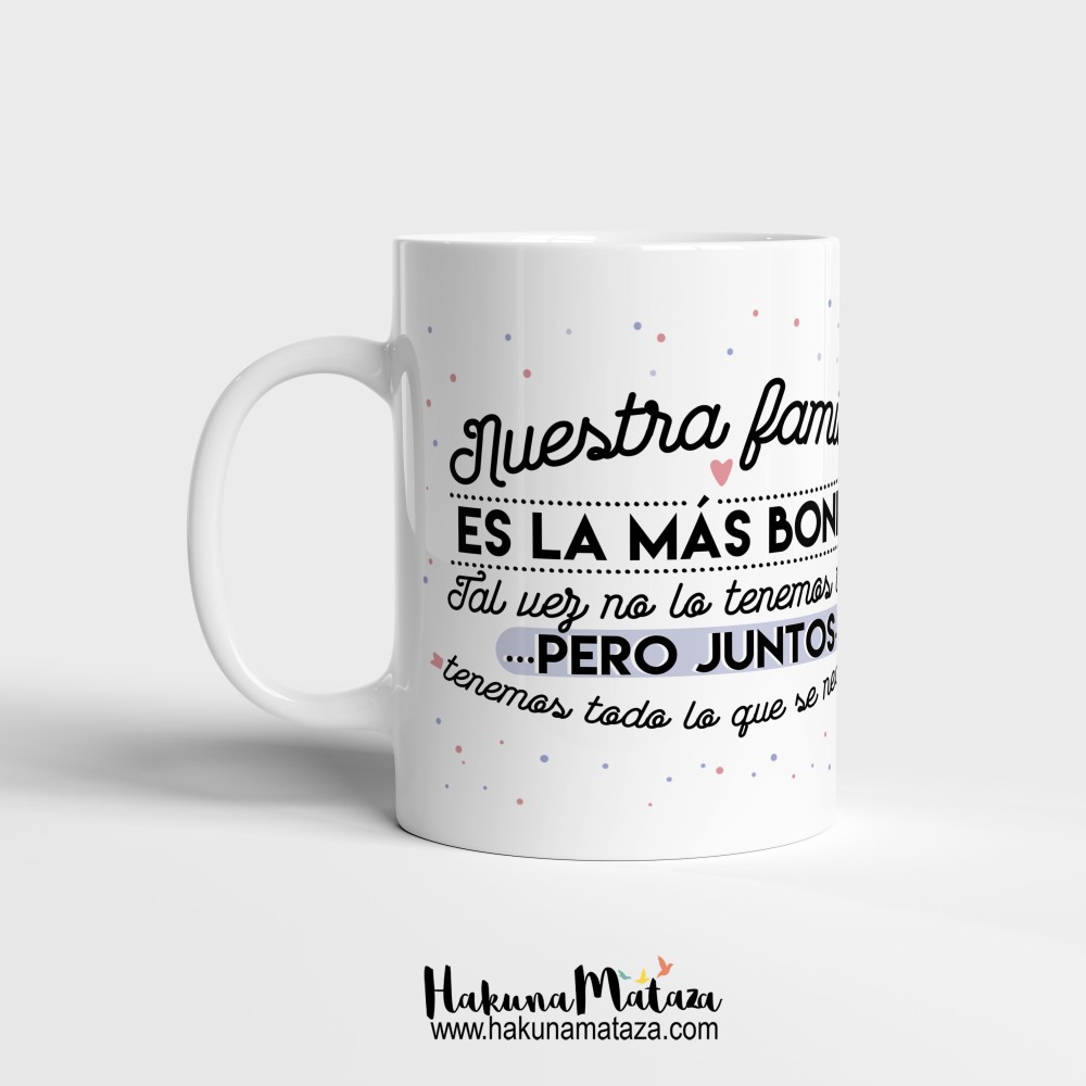 Taza personalizada - Nuestra familia es la más bonita