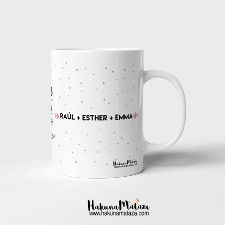 Taza personalizada - Nuestra familia es la más bonita · detalle