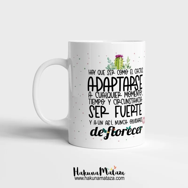 Taza personalizada - Como un cactus, pero bonito | Hakuna Mataza