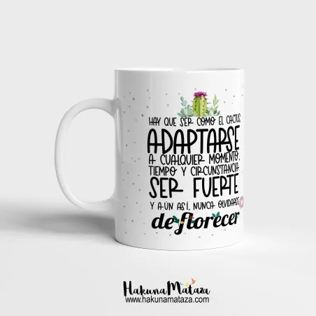 Taza personalizada - Como un cactus, pero bonito | Hakuna Mataza