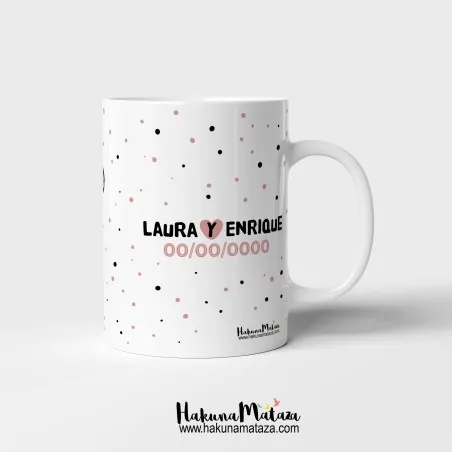 Taza personalizada - Ayer novio hoy marido · detalle