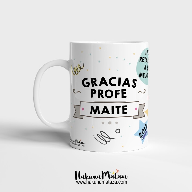 Taza  personalizada- Eres la profe más genial