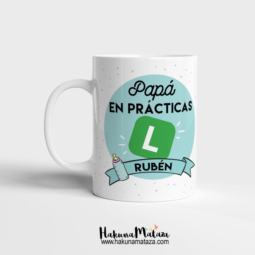 Taza personalizada - En prácticas, pero con mucho amor 2