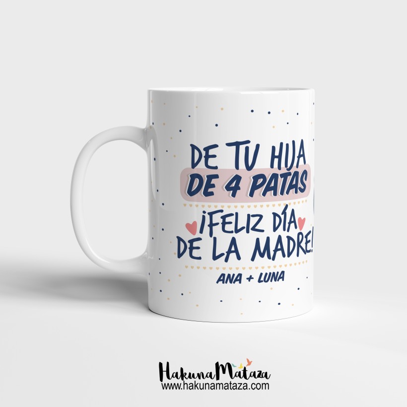 Taza personalizada - De tu hija de cuatro patas (Día de la Madre)