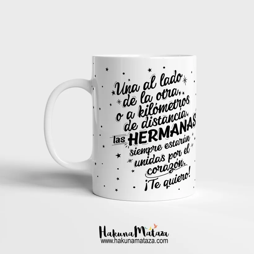 Taza personalizada - Las hermanas / hermanos siempre estarán unidas | Hakuna Mataza
