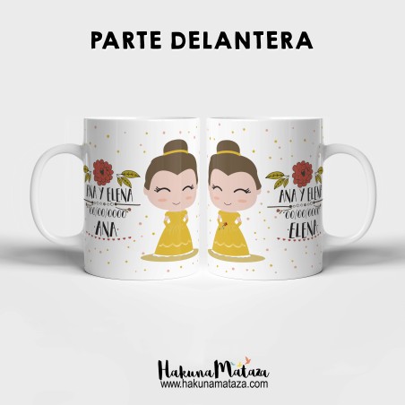 Pack de tazas personalizadas - Bella y Bella (mujer+mujer)