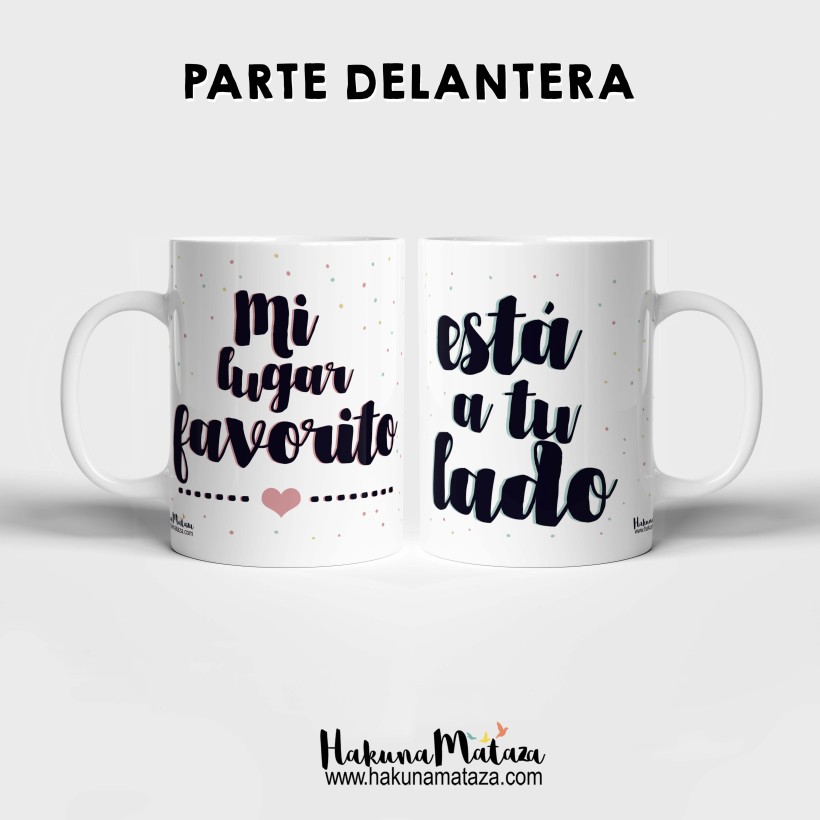 Pack tazas personalizadas - Mi lugar favorito está a tu lado
