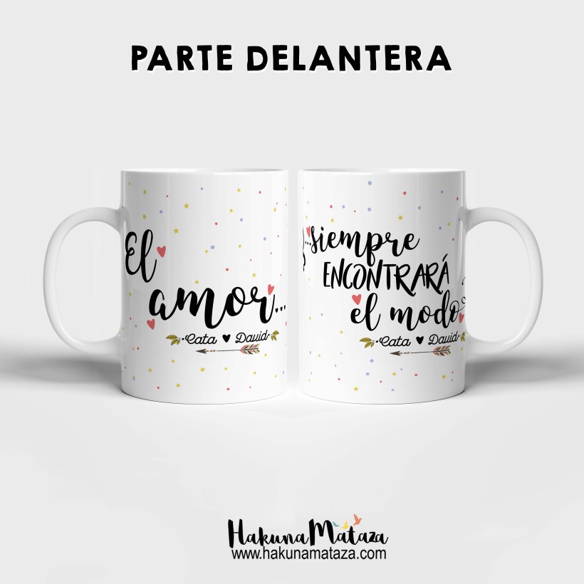 Pack de tazas personalizadas - El amor siempre encontrará el modo Pack de tazas personalizadas - El amor siempre encontrará el modo