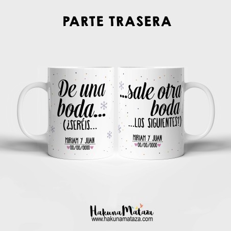Pack de tazas personalizadas - De una boda, sale otra boda Pack de tazas personalizadas - De una boda, sale otra boda
