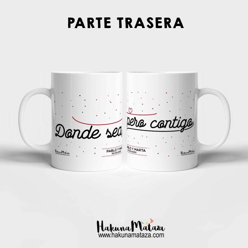 Pack de tazas personalizadas - Donde sea, pero contigo Pack de tazas personalizadas - Donde sea, pero contigo