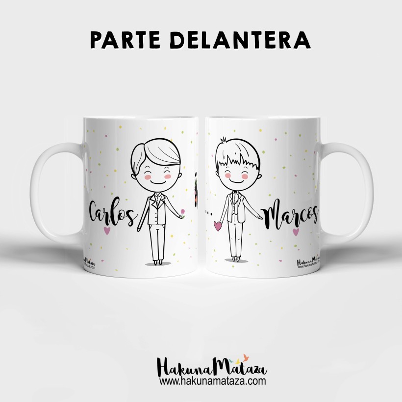 Pack de tazas personalizadas - Los próximos vosotros (hombre+hombre)