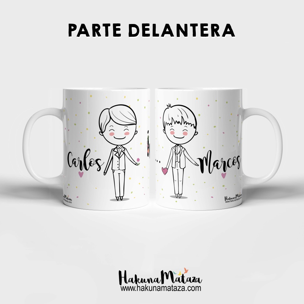 Pack de tazas personalizadas - Los próximos vosotros (hombre+hombre)