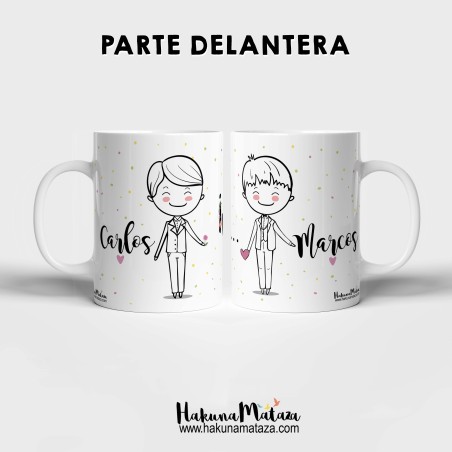 Pack de tazas personalizadas - Los próximos vosotros (hombre+hombre)