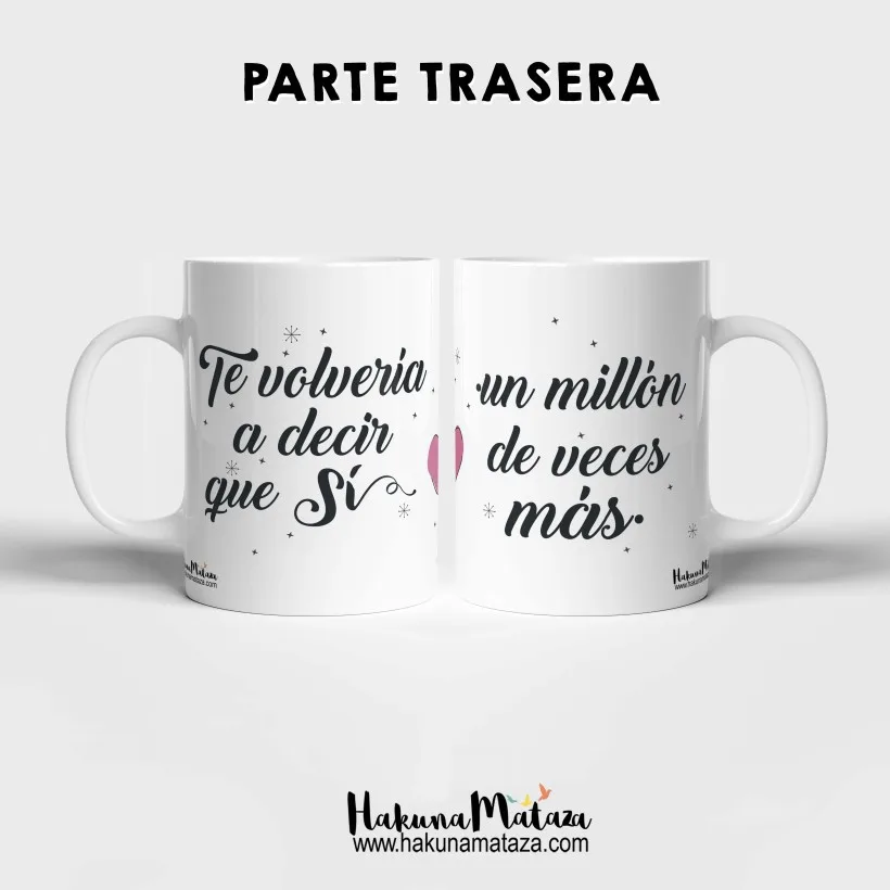 Pack de tazas personalizadas - Te volvería a decir que sí | Hakuna Mataza 2