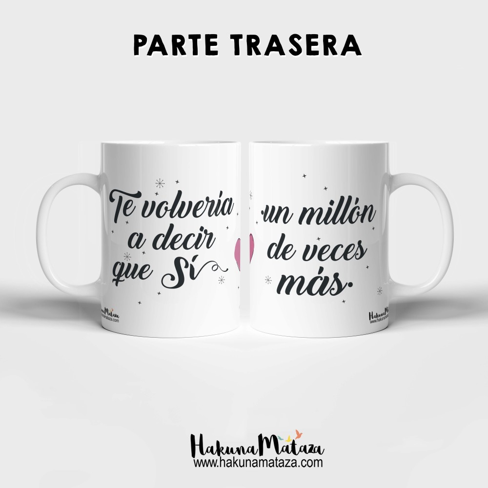 Pack de tazas personalizadas - Te volvería a decir que sí (pareja)