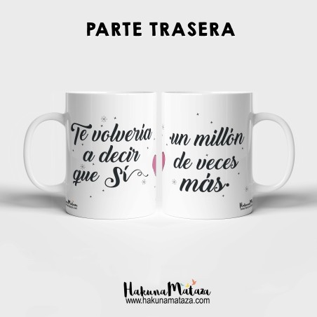 Pack de tazas personalizadas - Te volvería a decir que sí (pareja)