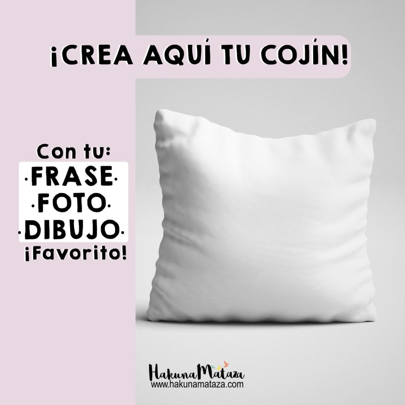 Cojín 100% personalizado