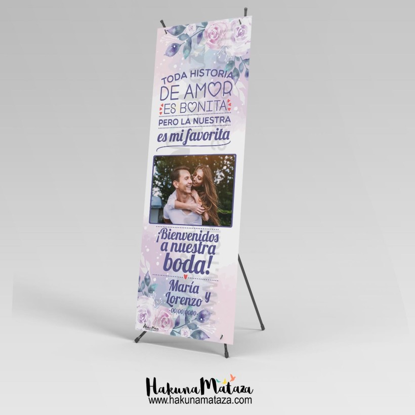 Banner con foto - Toda historia de amor es bonita