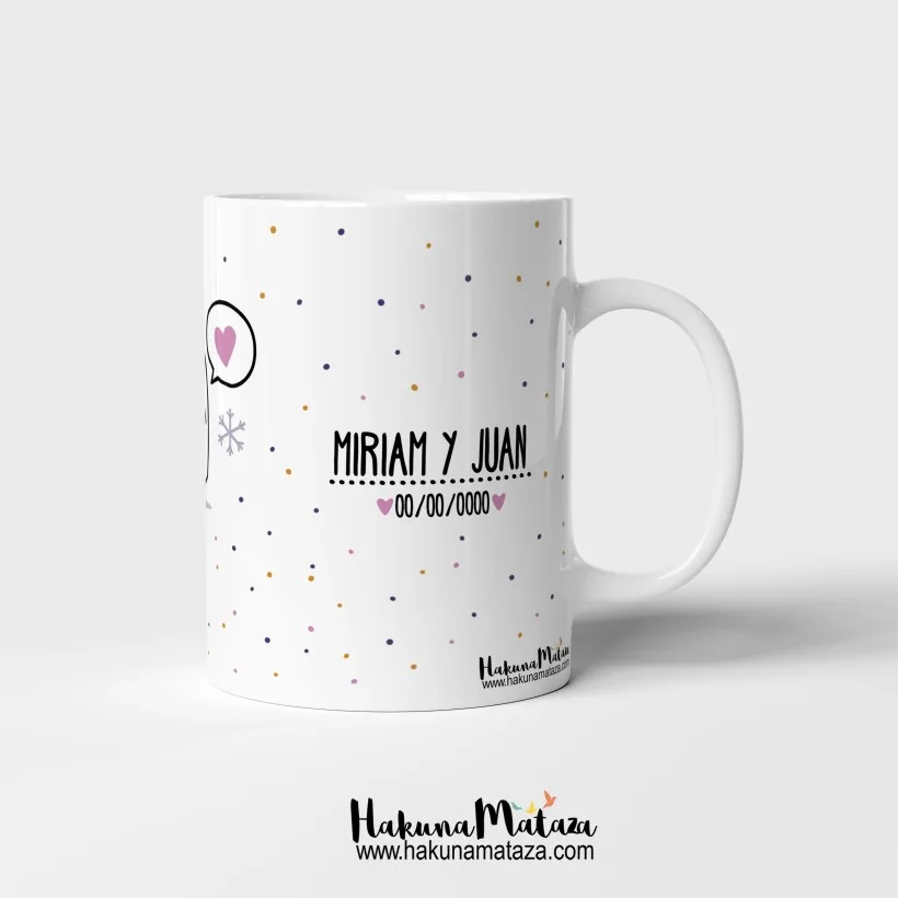 Taza personalizada - (Pingüinos) De una boda sale otra boda | Hakuna Mataza 2
