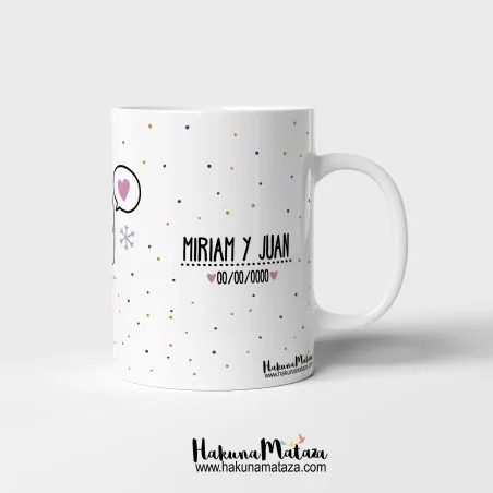 Taza personalizada - (Pingüinos) De una boda sale otra boda · detalle