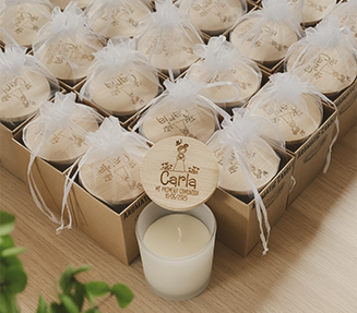 Velas personalizadas para bautizo y comuniones